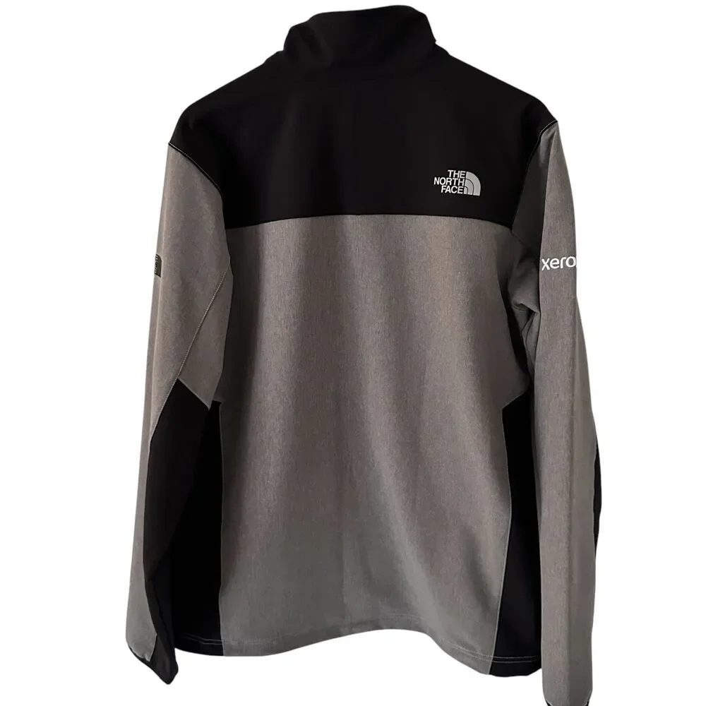 The North Face Black and Grey Windwall Full Zip Jacket Xerox Logo‎ Size L